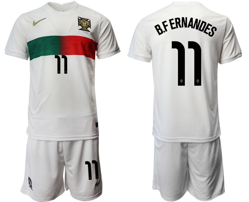Men 2022 World Cup National Team Portugal away white 11 Soccer Jersey